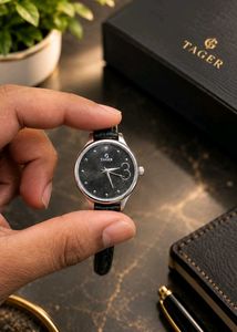 PREMIUM TAGER Silver Dial Watch ⌚