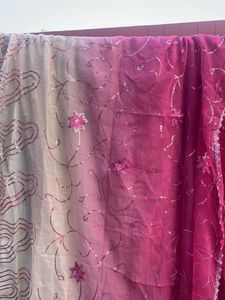 Embroidered Ombre Dupatta