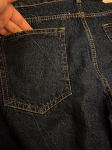 Dark Blue Straight Fit Denim Jeans