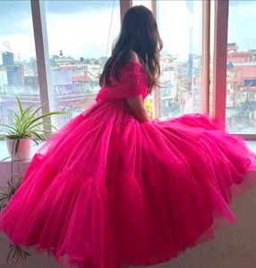 Hot Pink Tulle Party Dress
