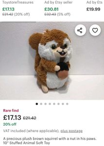 Cute Squirrel Plush Toy