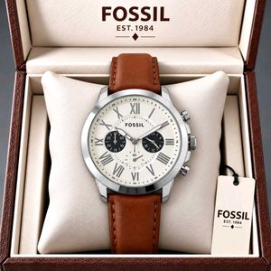 Fossil  Leather Chronograph Watch