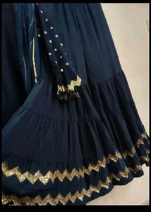 Elegant Blue &amp; Gold Salwar Kameez