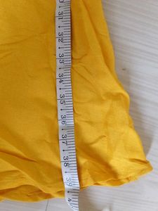 Yellow Kurta with Red Embroidery