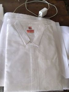 Simple White poly Cotton Kurta