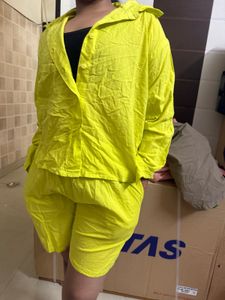 Lime Green Shirt & Shorts Set