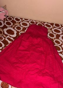 Elegant Black Maxi Dress with Pockets(color Barbie