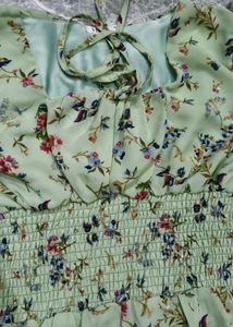 Floral Print Smocked Peplum Top