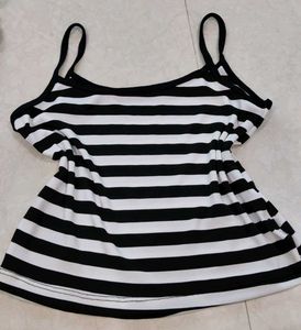☆Y2K Striped Spaghetti Strap Tank Crop Top
