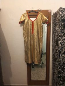 Gold Kurta with Plazo Pajama combo