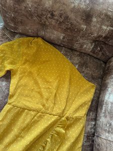 Stylish Mustard One-Shoulder Dress