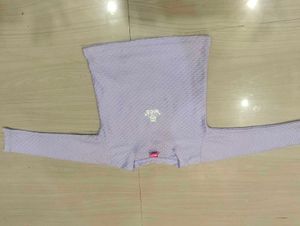 Cute Lavender Textured Long Sleeve Top
