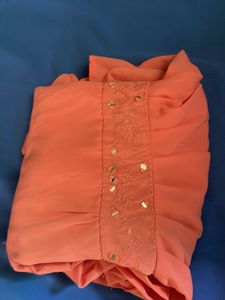 Peach Wrap Top