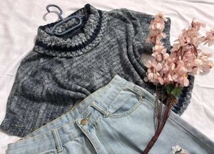 🎉Buy1 Get1 Free🎉Blue &amp; Grey Sweater L
