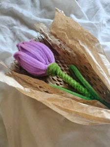 handmade purple tulip bouquet