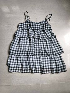 Gingham Tiered Top