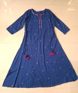 Blue Embroidered Kurta