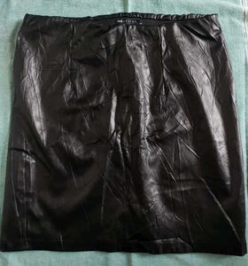 ASOS Black Faux Leather Mini Skirt