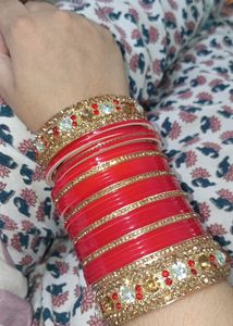 red wedding bangle set ❣️ brand new with box