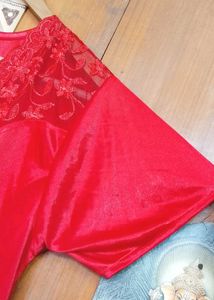 Brand new Elegant Red Nightgown with Lace Detail