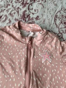 Cute Pink Swimsuit with Star Detail