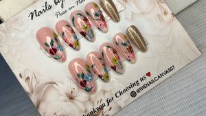 Handmade Floral Press-On Nails