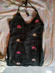 Floral Halter neck short kurti