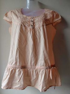 Peach Ruffled Tunic Top
