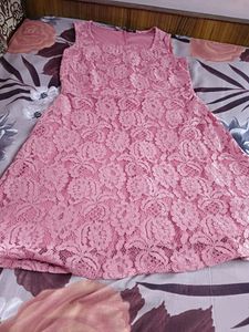 Pink Western Dress 👗