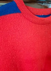 Red &amp; Blue Striped Knit Sweater