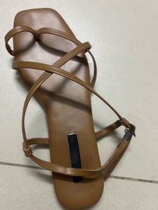 Minimalist Brown Strappy Sandals