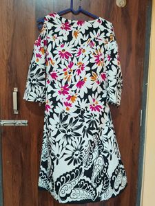 Floral Cold Shoulder Dress