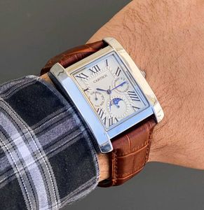 Cartier Watch with Brown Leather Strap