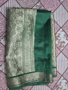 Elegant Green Silk Saree