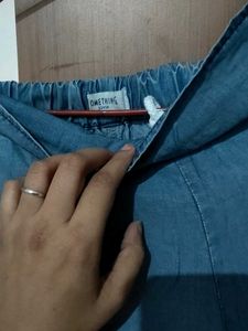 Denim Palazzo Pants