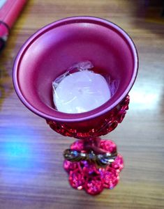 Red Decorative Showpiece Candle With Stand