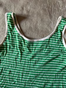 Green Striped Tank Top