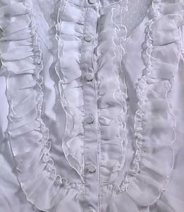 Ruffled Neck Sleeveless Top