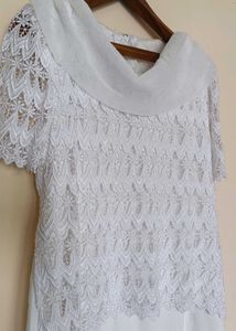 Elegant White Lace Gown