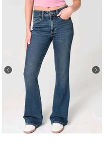 High waisted Flared Dark Wash Jeans