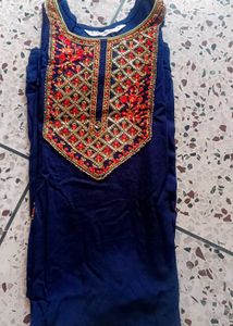 Embroidered Blue Kurta