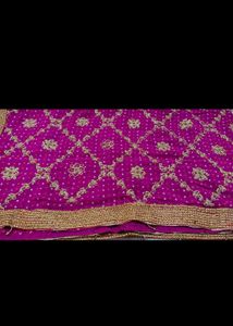 Stunning Embroidered Fuchsia Duppata