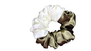 Two-Tone Satin Scrunchie