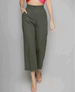 Olive Green Wide Leg Pants
