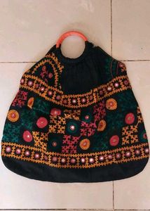 Embroidered Mirror Work Handbag