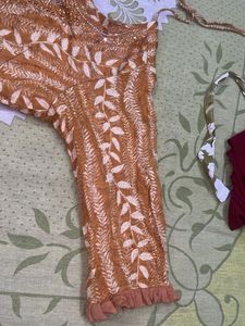 trendy Embellished Mustard Kurta