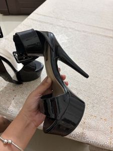 Black Patent Platform stiletto Heels