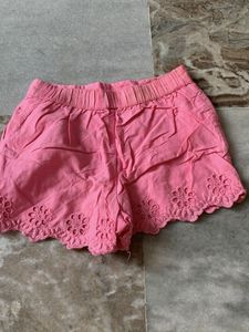 Cute Gap  Pink Embroidered Shorts