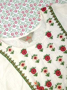 🌸 White Embroidered Kurti 💃price Drop Buy₹450🥳