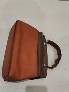 Chic Two-Tone Satchel Bag